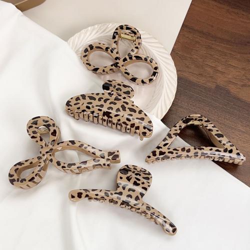 Hair Claw Clips Plastic Korean style & for woman beige Sold By PC