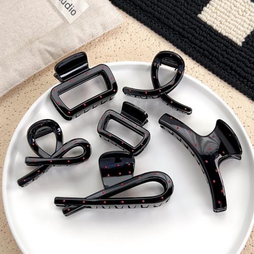 Hair Claw Clips Plastic Korean style & for woman black Sold By PC