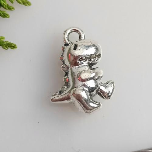 Zink Alloy Animal Hängen, Dinosaur, antik silver pläterad, DIY, nickel, bly och kadmium gratis, 12x17mm, Ca 100PC/Bag, Säljs av Bag