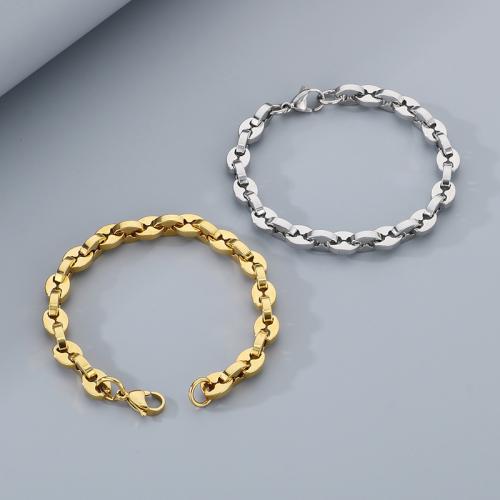 Bracelet d'acier titane, Placage, pour femme, plus de couleurs à choisir, Longueur 23 cm, Vendu par PC