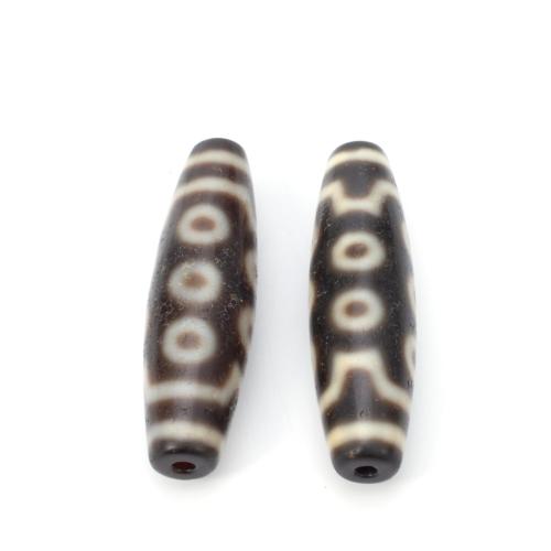 Ágata natural tibetano Dzi Beads, Ágata tibetana, DIY, 12x38mm, vendido por PC