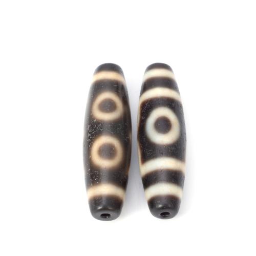 Naturlige tibetanske Agate Dzi Beads, Tibetansk agat, du kan DIY, 12x38mm, Solgt af PC