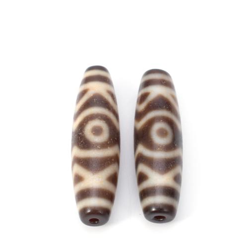 Naturlige tibetanske Agate Dzi Beads, Tibetansk agat, du kan DIY, 12x38mm, Solgt af PC