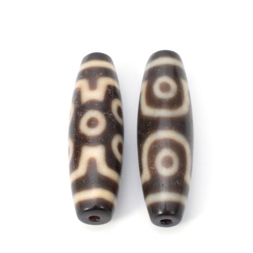 Ágata natural tibetano Dzi Beads, Ágata tibetana, DIY, 12x38mm, vendido por PC