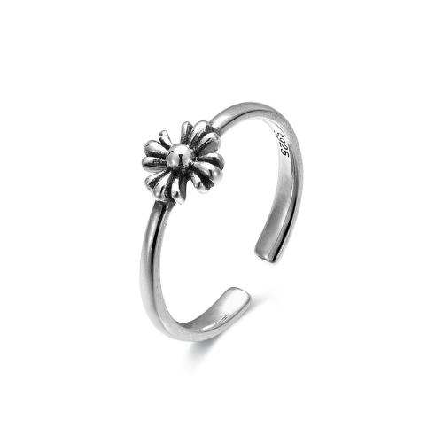 Sterling Silver Jewelry Finger Ring, 925 argento sterlina, Petali, per la donna, colore originale, Venduto da PC