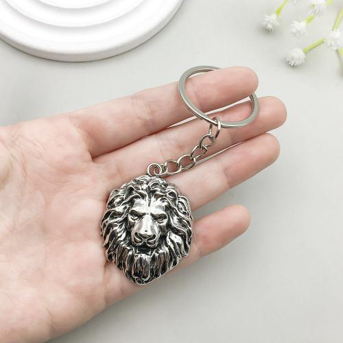 Zinc Alloy Key Clasp Lion antique silver color plated Sold By Bag