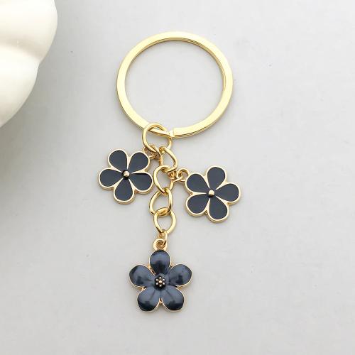 Zinc Alloy Key Clasp Flower plated enamel Sold By Bag