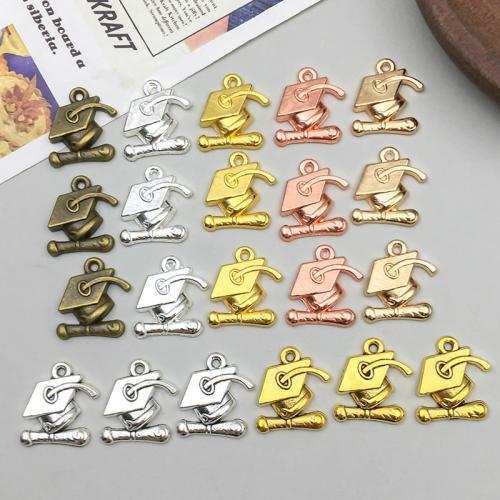 Zinc Alloy Hat pendentifs, alliage de zinc, chapeau, Placage, DIY, plus de couleurs à choisir, 17x17mm, 100PC/sac, Vendu par sac