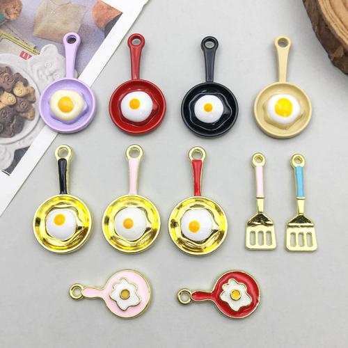 Zinc Alloy Enamel Pendants pan plated DIY Sold By Bag