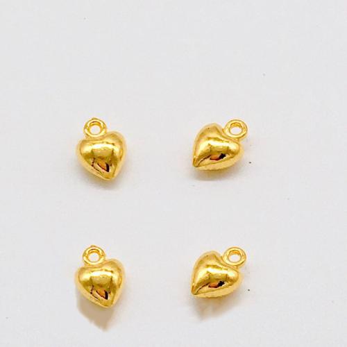 Zinc Alloy Heart Pendants antique gold color plated DIY Sold By Bag