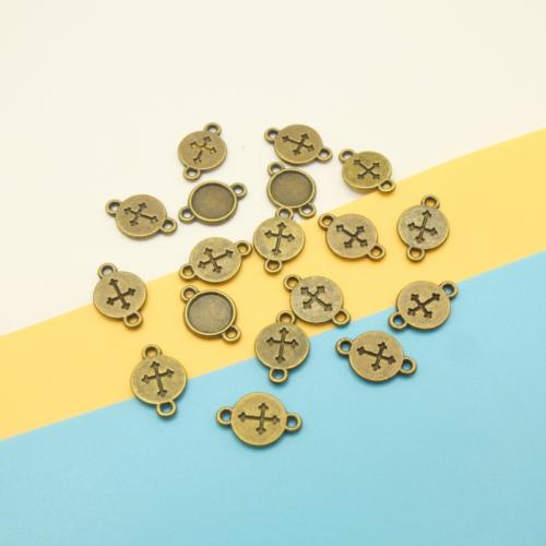 Conector de liga de zinco, Roda, banho de cor bronze antigo, DIY & laço de 1/1, 16x11x2mm, 100PCs/Bag, vendido por Bag