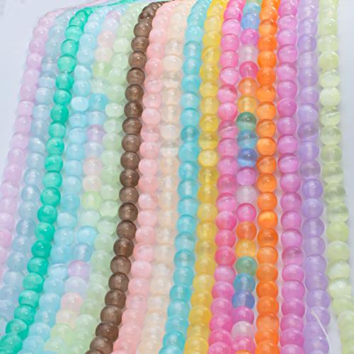 Gemstone Jewelry Beads Gypsum Stone Round DIY Approx 1mm Length Approx 15.5 Inch Sold By PC