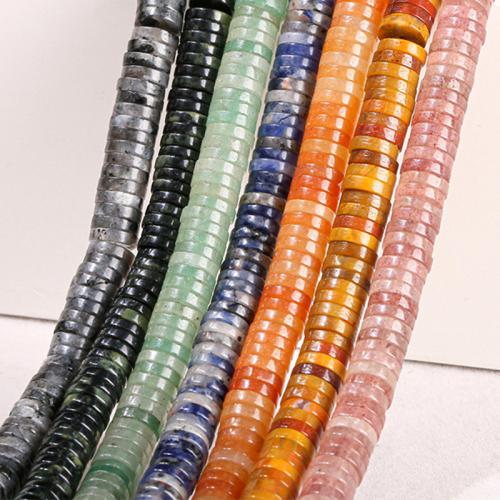 Grânulos de gemstone jóias, misto de pedras semi-preciosas, polido, materiais diferentes para a escolha, 6x1mm, Aprox 260PCs/Strand, vendido por Strand