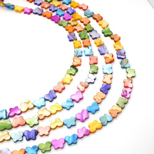 Natural Freshwater Shell Beads Butterfly DIY multi-colored Sold Per Approx 38 cm Strand