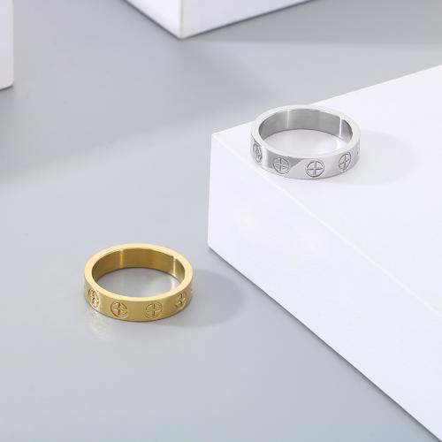 Titanium Čelik Finger Ring, pozlaćen, različite veličine za izbor & za čovjeka, više boja za izbor, Prodano By PC