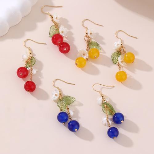 Zinc Alloy Drop Earrings Plastic with Zinc Alloy fashion jewelry Sold By Pair