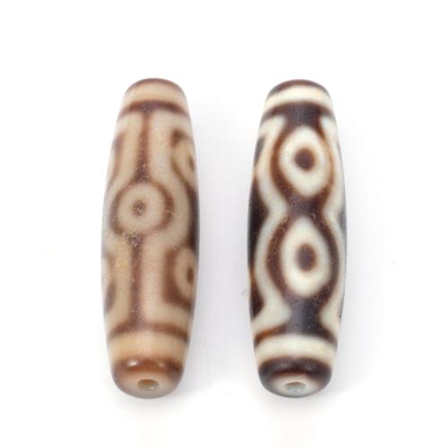 Natuurlijke Tibetaanse Agaat Dzi Beads, DIY, 12x44mm, Verkocht door PC