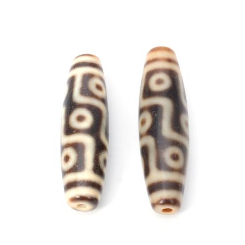 Naturlige tibetanske Agate Dzi Beads, Tibetansk agat, du kan DIY, 12x44mm, Solgt af PC