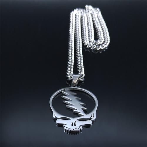 Stainless Steel Jewelry Necklace 304 Stainless Steel plated fashion jewelry & for man & hollow Length 50 cm Sold By PC