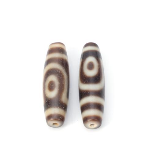 Naturlige tibetanske Agate Dzi Beads, Tibetansk agat, du kan DIY, 12x44mm, Solgt af PC