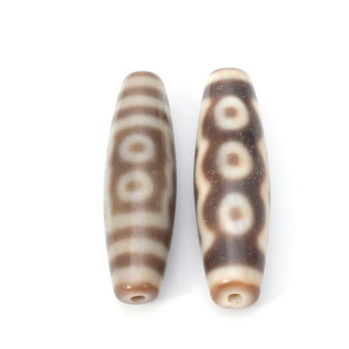 Naturlige tibetanske Agate Dzi Beads, Tibetansk agat, du kan DIY, 12x44mm, Solgt af PC