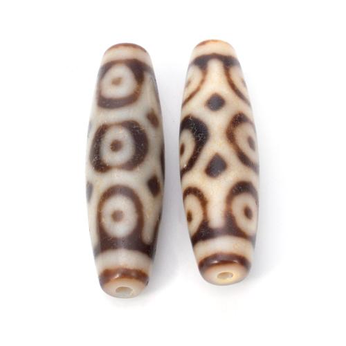 Naturlige tibetanske Agate Dzi Beads, Tibetansk agat, du kan DIY, 12x44mm, Solgt af PC