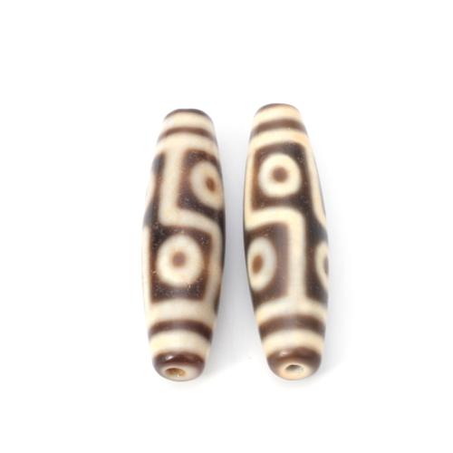 Naturlige tibetanske Agate Dzi Beads, Tibetansk agat, du kan DIY, 12x44mm, Solgt af PC