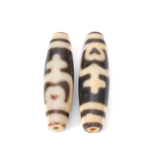 Naturlige tibetanske Agate Dzi Beads, Tibetansk agat, du kan DIY, 12x44mm, Solgt af PC