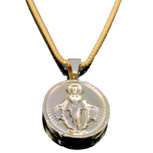 Stainless Steel Jewelry Necklace 304 Stainless Steel plated fashion jewelry & for man golden Length 24 Inch Sold By PC