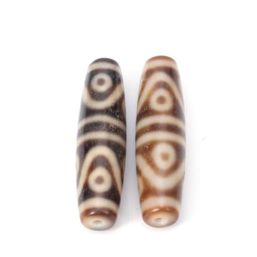 Naturlige tibetanske Agate Dzi Beads, Tibetansk agat, du kan DIY, 12x44mm, Solgt af PC