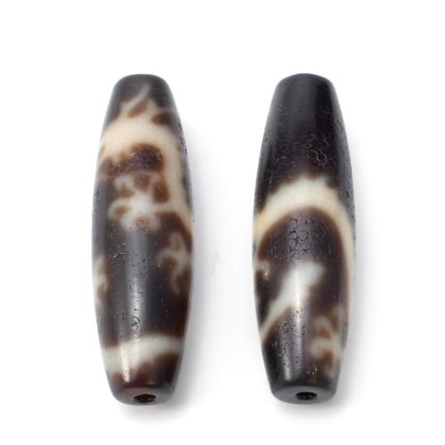 Naturlige tibetanske Agate Dzi Beads, Tibetansk agat, du kan DIY, 12x38mm, Solgt af PC