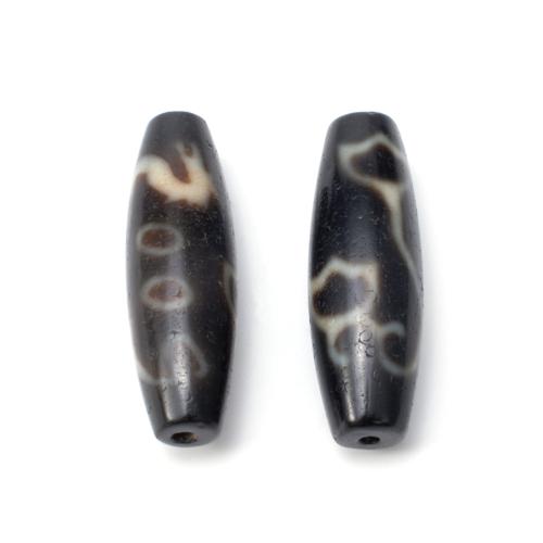 Coirníní Tibéidis dZi Agate Nádúrtha, Agate Tibéidis, DIY, 12x38mm, Díolta De réir PC