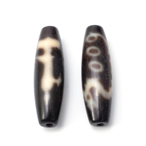 Naturlige tibetanske Agate Dzi Beads, Tibetansk agat, du kan DIY, 12x38mm, Solgt af PC