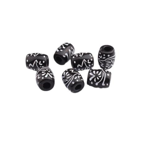 Roisín bead poll mór, stoving vearnais, DIY, dubh, 10x12mm, Poll:Thart 4mm, Díolta De réir PC