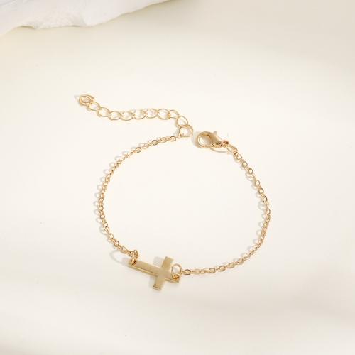 Zinc Alloy Bracelet with 4cm extender chain plated fashion jewelry & for woman golden Length 18 cm Sold By PC