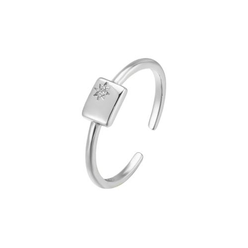 Cubic Zirconia Micro vydláždit mincovní stříbro prsteny, 925 Sterling Silver, micro vydláždit kubické zirkony & pro ženy, více barev na výběr, Prodáno By PC