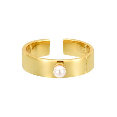 Sterling Silver Jewelry Finger Ring, 925 argento sterlina, with Shell Pearl, per la donna, nessuno, Venduto da PC