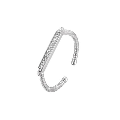 Kubinių Zirconia mikro nutiesti sterlingas sidabro žiedai, 925 Sterling Silver, mikro nutiesti kubinių Zirconia & moters, daugiau spalvų pasirinkimas, Pardavė PC