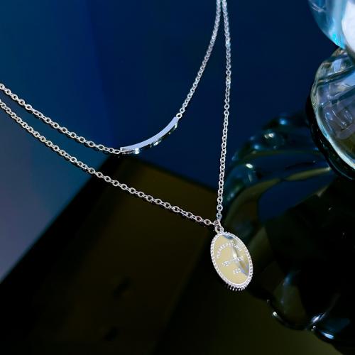 Titanium Steel Necklace Vacuum Ion Plating for woman Length Approx 21-50 cm Sold By PC