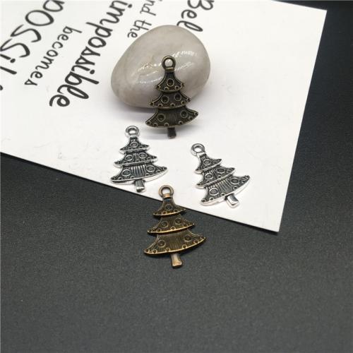 Zinc Alloy Christmas Pendants Christmas Tree plated DIY Sold By Bag