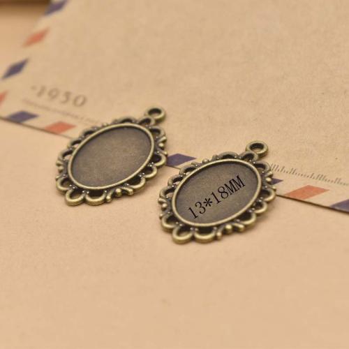 Zinc Alloy Pendant Cabochon Setting antique bronze color plated DIY Sold By Bag