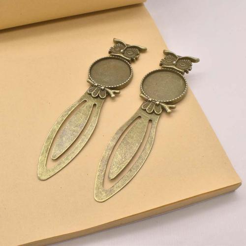 Zinc Alloy Bookmark Findings Round antique bronze color plated DIY 20mm Sold By Bag