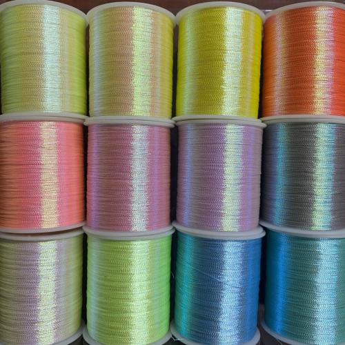 PET Nonelastic Thread with Polyester DIY & luminated Random Color 0.80mm Approx Sold By Spool