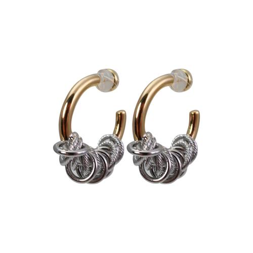 Mässing Stud Örhänge, plated, mode smycken, blandade färger, nickel, bly och kadmium gratis, 28x8mm, Säljs av Par