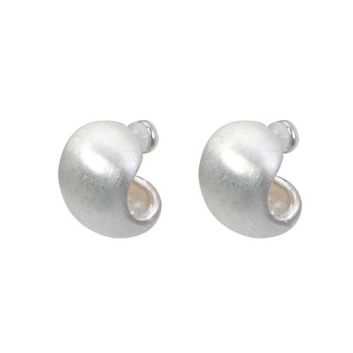 Brass Stud Earring silver color plated fashion jewelry silver color nickel lead & cadmium free Sold By Pair