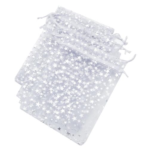 Jewelry Pouches Bags Organza multifunctional white Sold By Bag