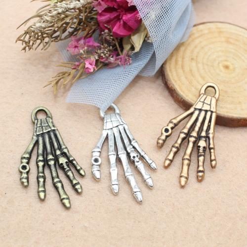 Zinklegering Skull Hangers, Zinc Alloy, plated, DIY, meer kleuren voor de keuze, 19x35mm, Verkocht door PC