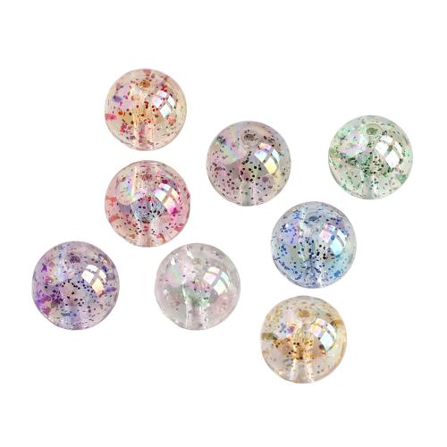 Acrylic Jewelry Beads with Glitter DIY Sold By Bag