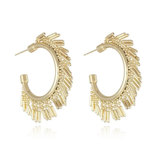 Prás Graí Earring, plátáilte, jewelry faisin & do bhean, órga, 45x37mm, Díolta De réir Péire