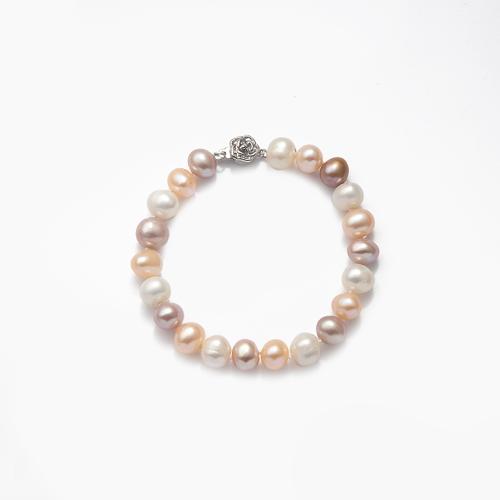 Sötvatten odlade Pearl Bracelet, Freshwater Pearl, för kvinna, Längd 21 cm, Säljs av PC